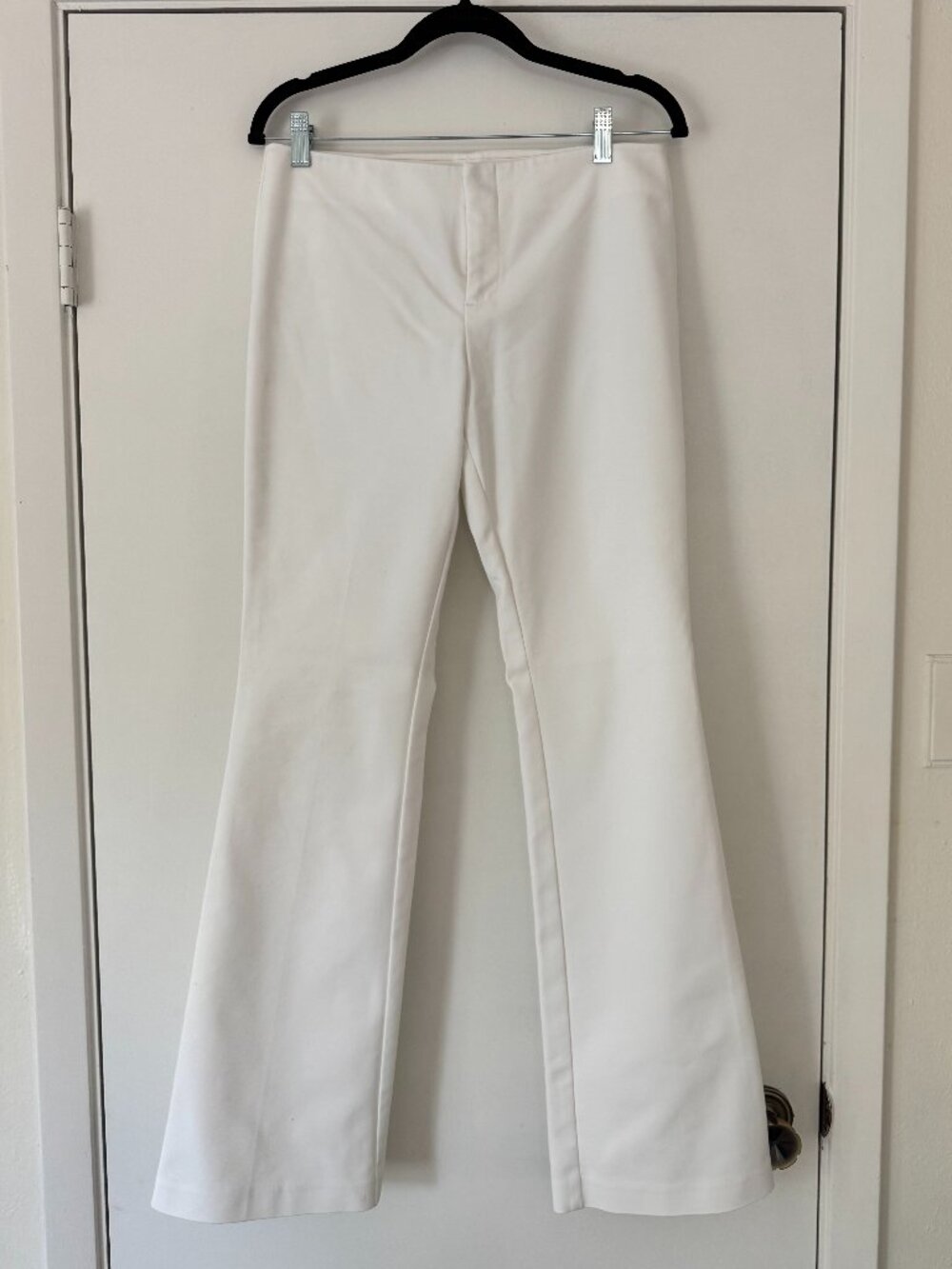 Ecru Varick Slim trouser pant in white